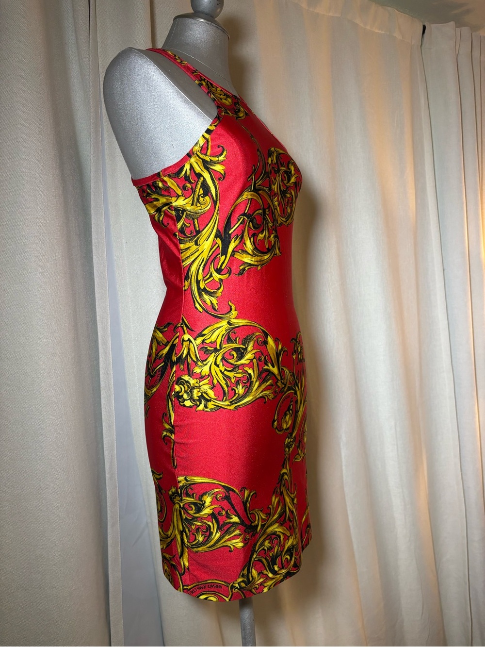 Authentic Versace Jeans Couture Regalia Baroque Print Mini Dress Certified US8 - Picture 3 of 16